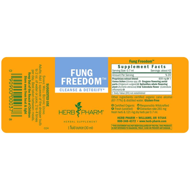 Herb Pharm Fung Freedom Supplement Facts