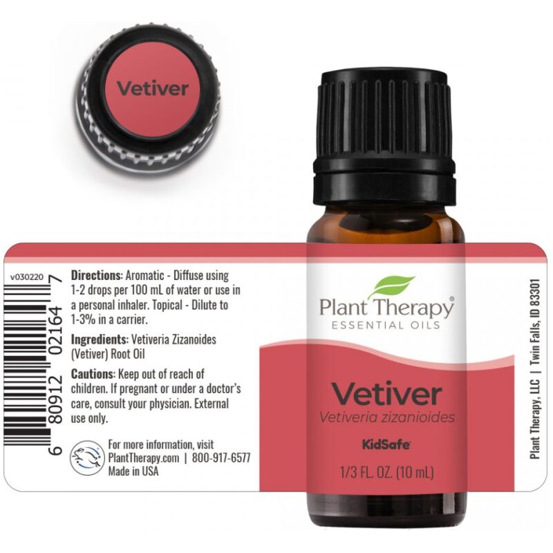 Label Image for Plant Therapy Vetiver Essential Oil