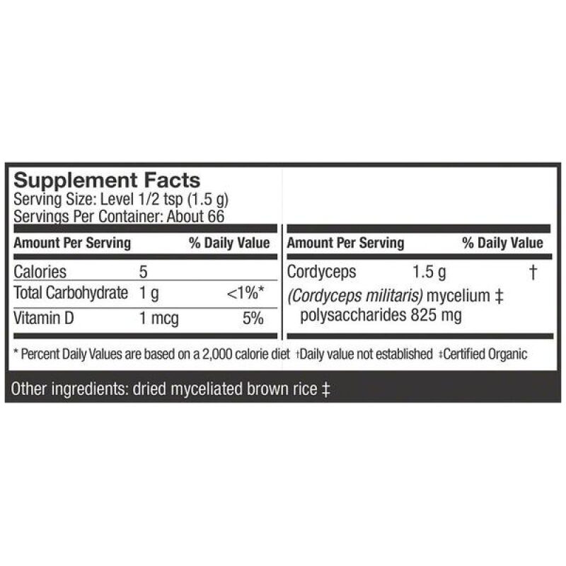 Label Image for Host Defense Cordyceps Mycelium Powder