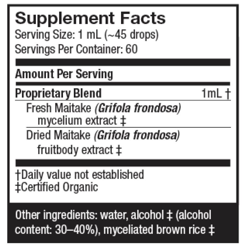 Label Image for Host Defense Maitake Extract