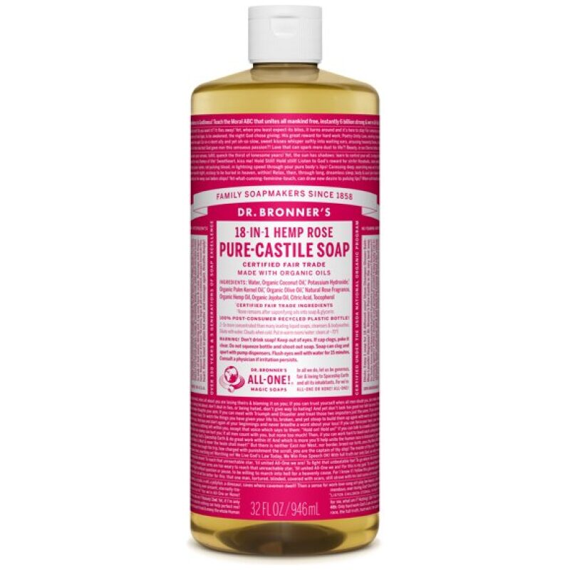 Product Listing Image for Dr. Bronner's Pure Castile Soap Hemp Rose 32 oz