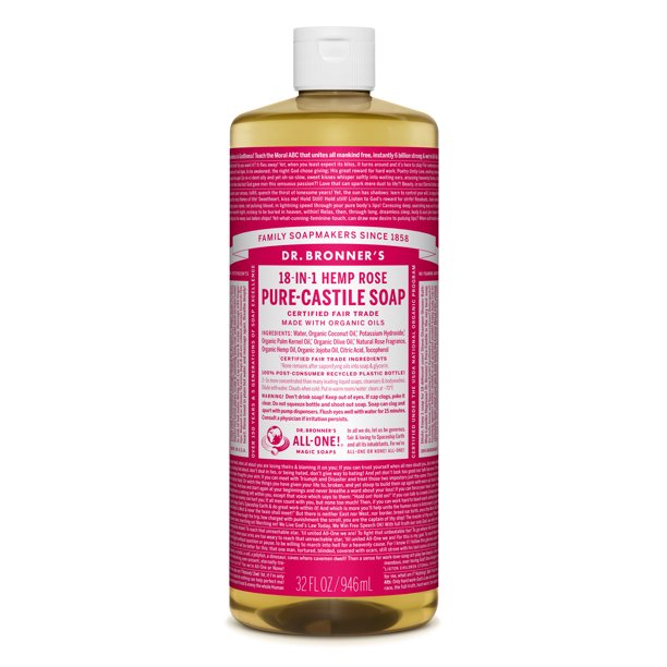 Product Listing Image for Dr. Bronner's Pure Castile Soap Hemp Rose 32 oz