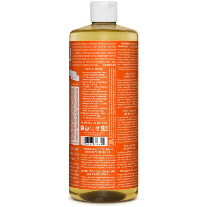 Label Image for Dr. Bronner's Pure Castile Soap Tea Tree 32 oz