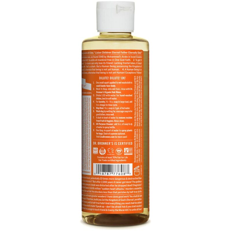 Label Image for Dr. Bronner's Pure Castile Soap Tea Tree 8 oz