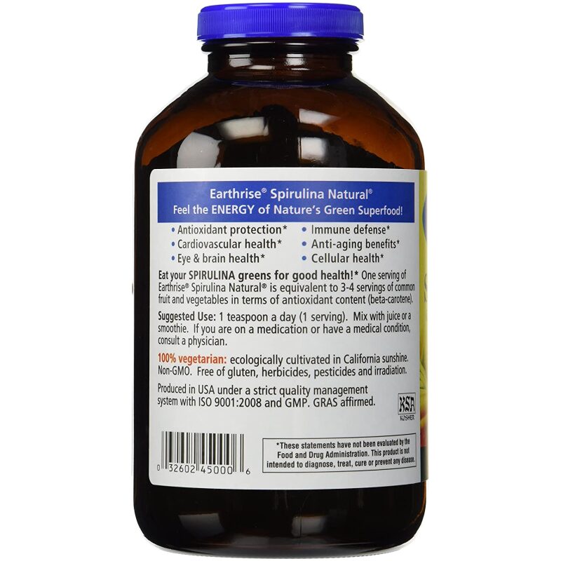 Label Image for Earthrise Spirulina Natural Powder