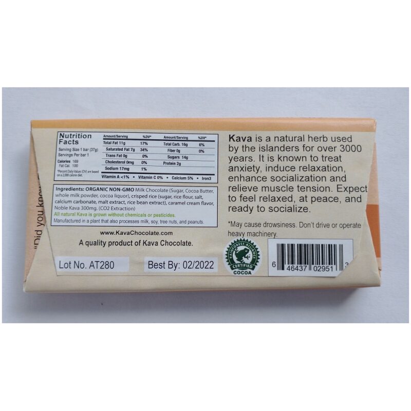 Label Image for Kava Chocolate Milk Caramel Cream Crunch