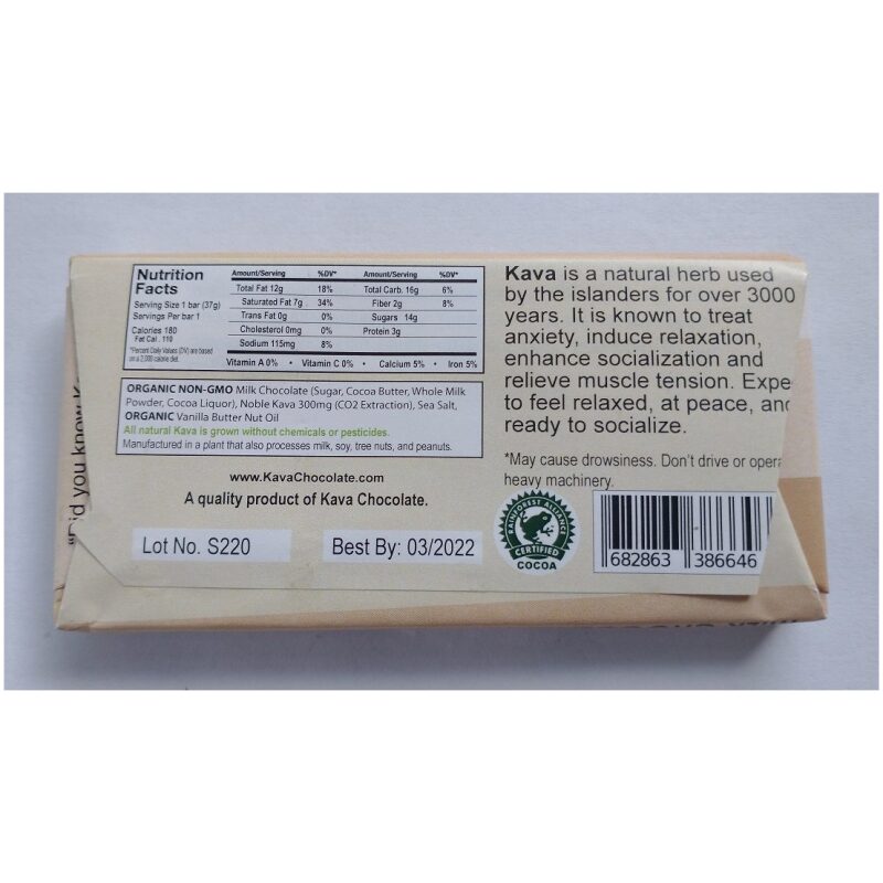 Label Image for Kava Chocolate Milk Salted Vanilla Butternut