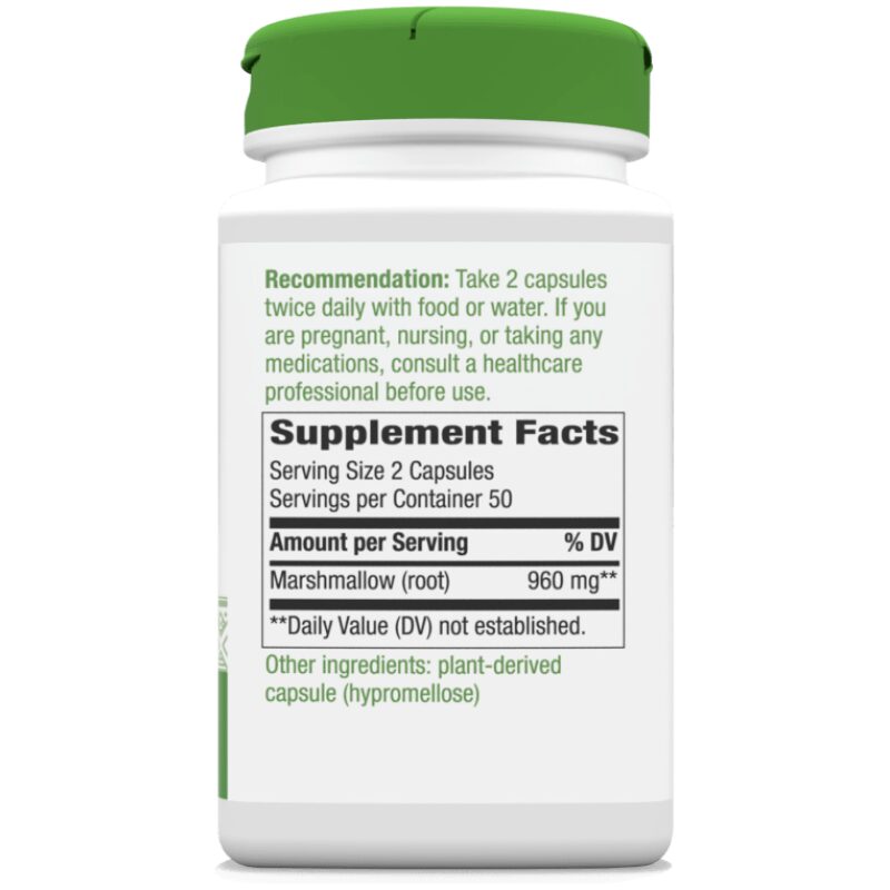 Label Image for Natures Way Marshmallow Root Capsules