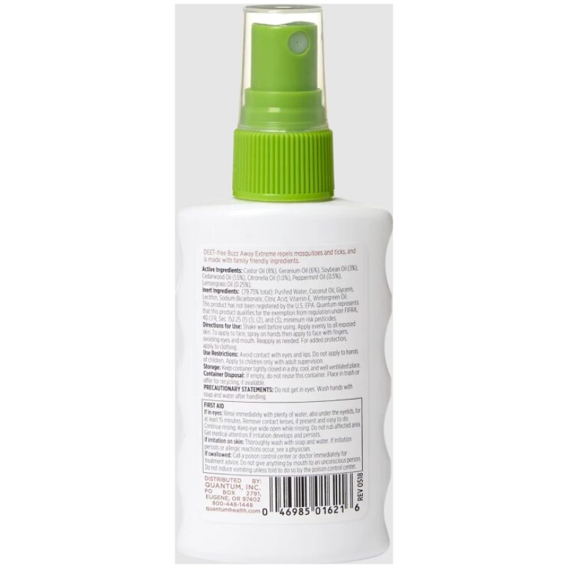 Label Image for Quantum Health Buzz Away Extreme Deet-Free Spray