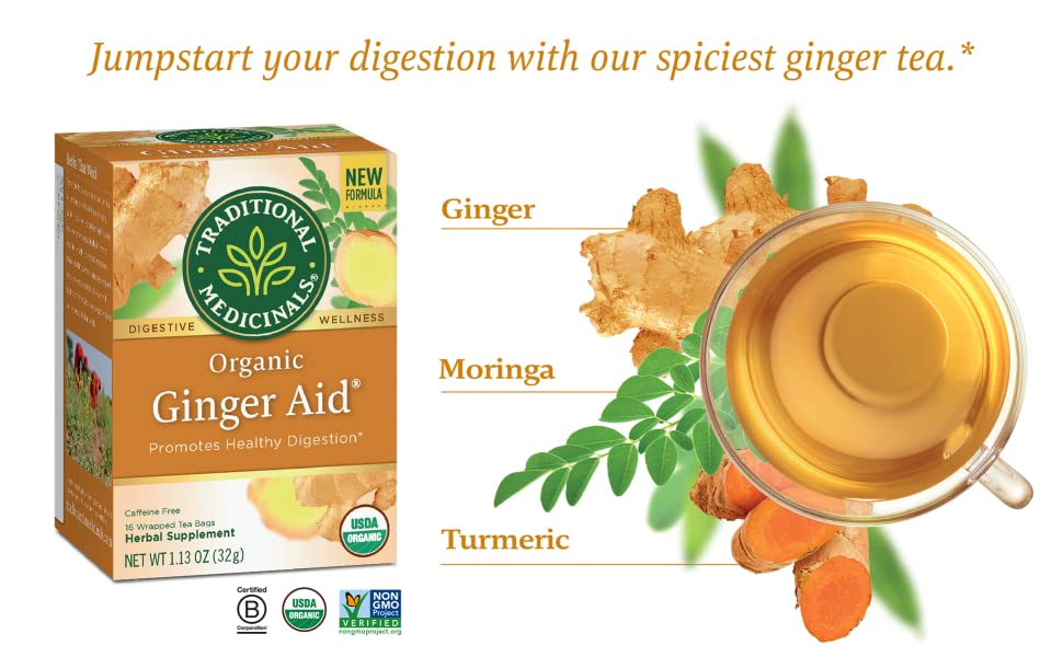 Assisting Image for Traditional Medicinals Organic Ginger Aid Tea