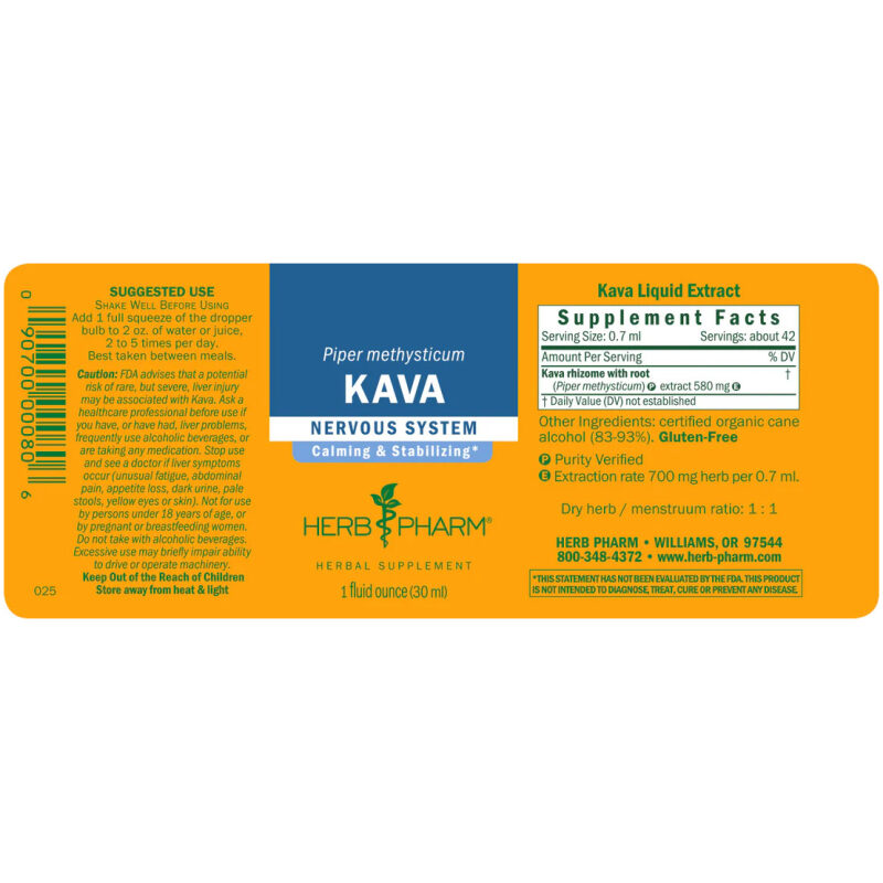 Kava supplement facts