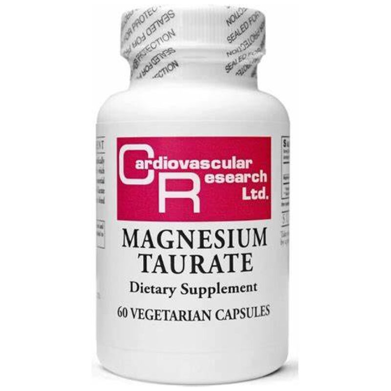 A bottle of Cardiovascular Research Magnesium Taurate