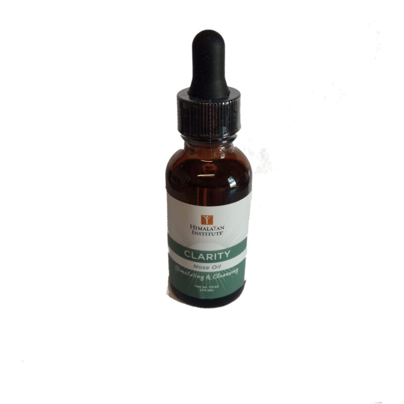 A bottle of Clarity Nose Oil from Himalayan Institute