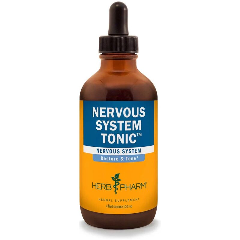 A bottle of Herb Pharm Nervous System Tonic in 4 fl oz