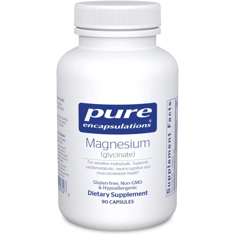 A bottle of Pure Encapsulations Magnesium Glycinate