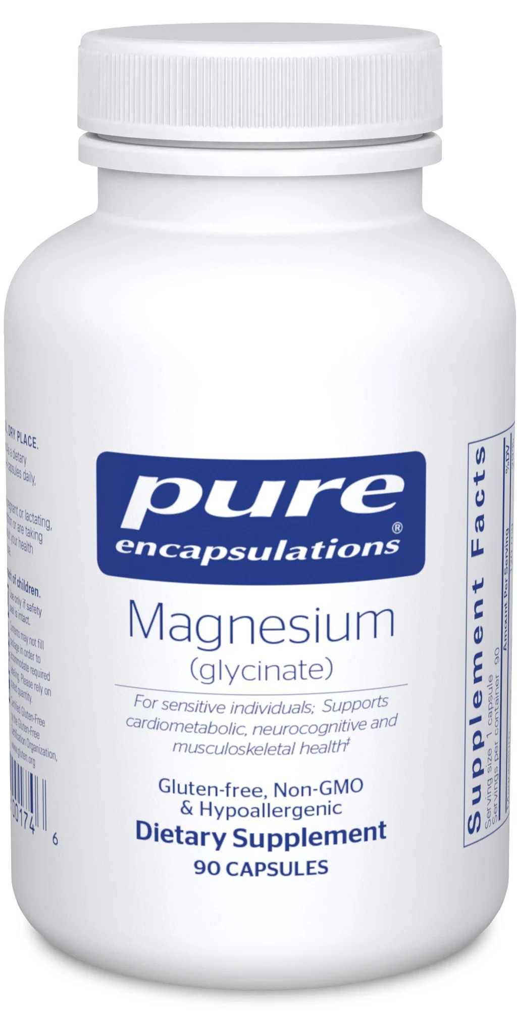 A bottle of Pure Encapsulations Magnesium Glycinate