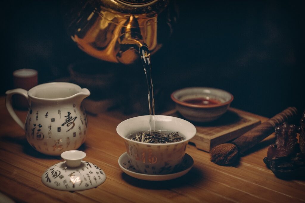 An Herbal Infusion tea being served