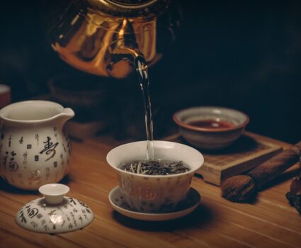 An Herbal Infusion tea being served