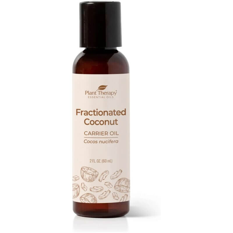 A bottle of Plant Therapy Fractionated Coconut Carrier Oil