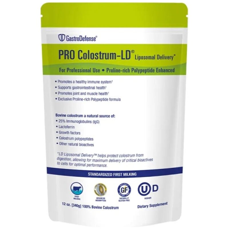 A bag of GastroDefense pro colostrum-LD powder