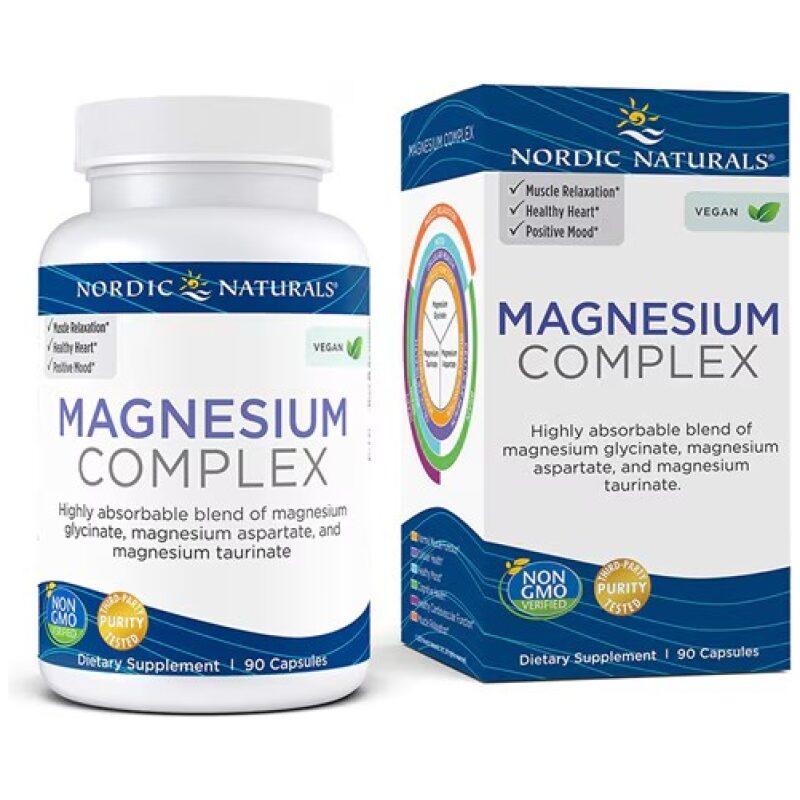 A Package of Nordic Naturals Magnesium Complex in the 90 capsule size