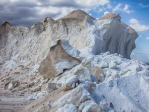 Sea Salt deposits on the seashore