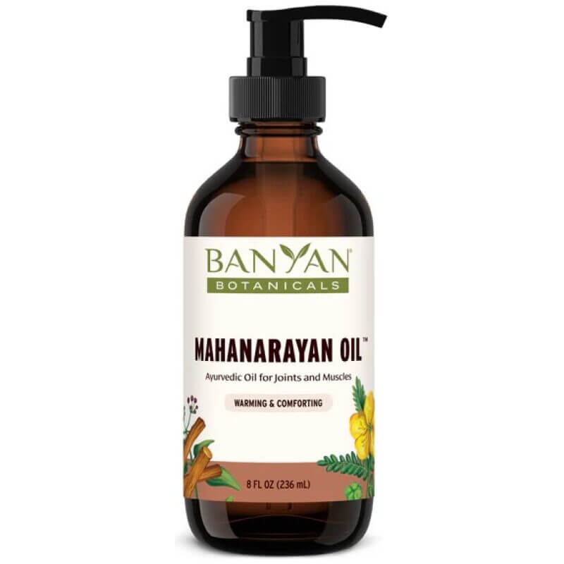 Bottle of Banyan Botanicals Mahanarayan Oil