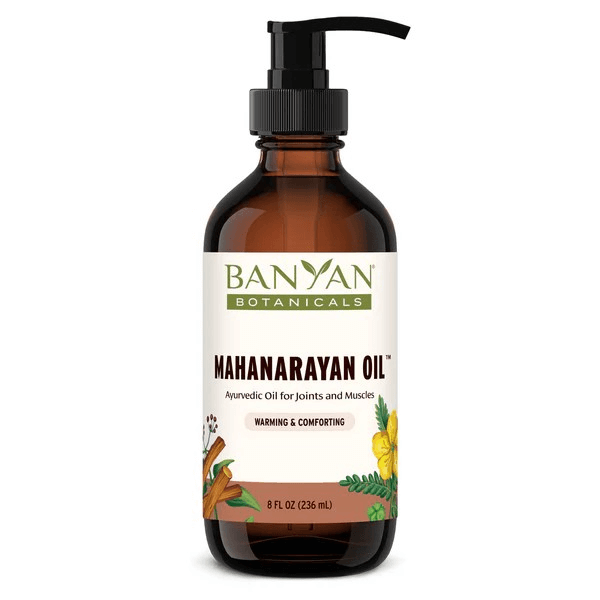 Bottle of Banyan Botanicals Mahanarayan Oil