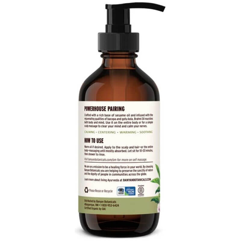 How to use Banyan Botanicals Organic Brahmi Oil